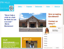 Tablet Screenshot of countryhillsmontessori.net